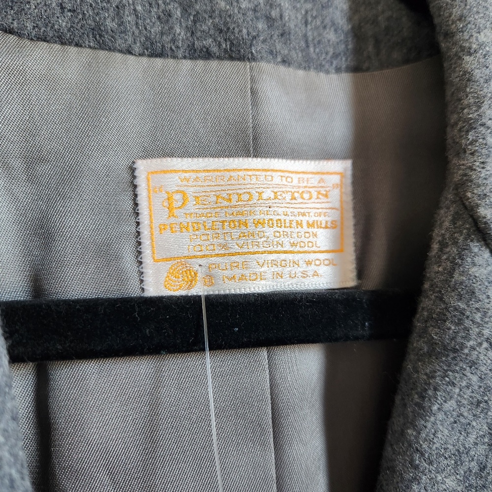 Pendleton Wool Blazer Gray With Shoulder Pads - image 8